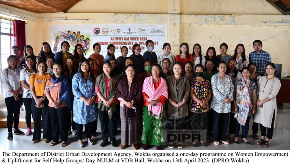 Participants during the programme on women empowerment and upliftment for self help groups at VDB Hall, Wokha on April 13. (DIPR Photo)